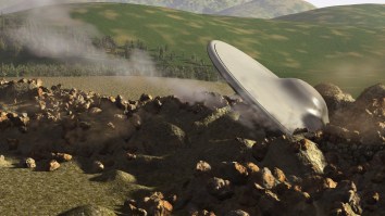 Crashed ‘UFO’ Mysteriously Appears On Lawn Of Spanish University