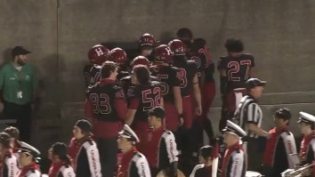 Watching Harvard Football Players Disappear Into Absurdly Small Locker Room Tunnel Is Never Not Funny