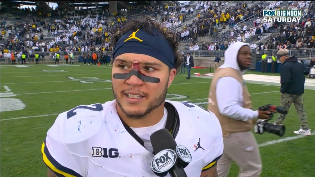 Blake Corum Bloody Face Michigan Troll