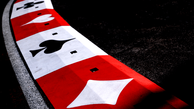 F1 Grand Prix of Las Vegas kerb playing card suits
