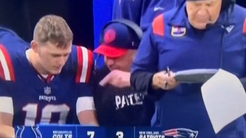Sideline Video Captures Patriots Coach Bill O’Brien Ripping Into Mac Jones After Near INT