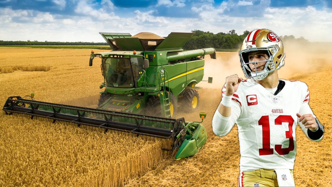 Brock Purdy Tractor Iowa Harvest Fiancée