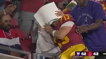 Caleb Williams Cries While His Mom Consoles Him After Heartbreaking Loss To Washington