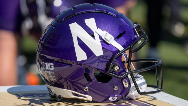 Northwestern Wildcats football helmet