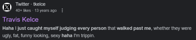 travis kelce tweet