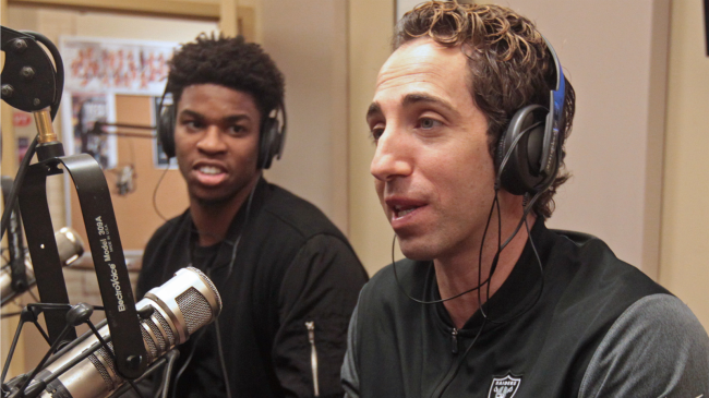 Sports agent Sean Stellato and Oakland Raiders DB Obi Melifonwu