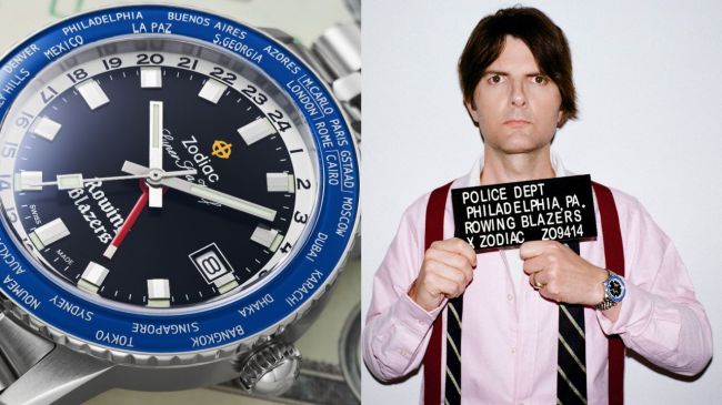 Zodiac x Rowing Blazers Super Sea Wolf Watch featuring Adam Scott