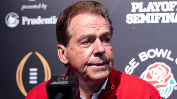 Nick Saban Awkwardly Asked About Michigan Sign-Stealing Scandal In Front Of Jim Harbaugh