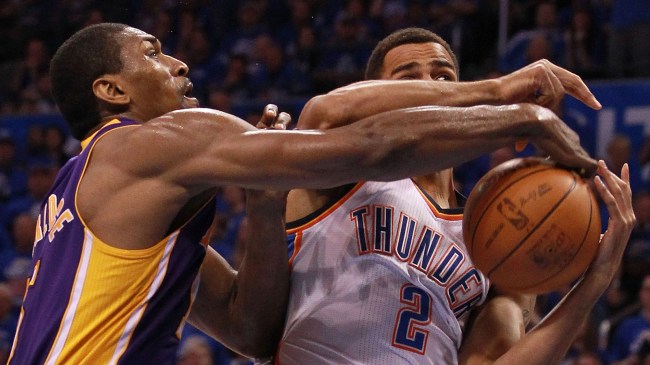 Ron Artest and Thabo Sefolosha