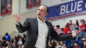 College Basketball Coach Apologizes For Making Contact With His Own Player During Timeout
