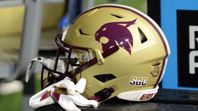 Texas State football helmet