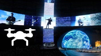 New Drone Video Takes You Inside Mind-Blowing Visuals Of The ‘Sphere’ As U2 Performs ‘The Fly’