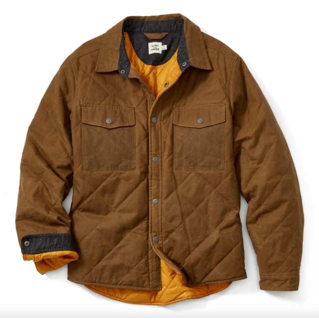 Quilted Waxed Shirt Jacket