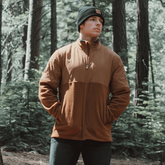 Ripstop Hybrid Fleece Full-Zip Jacket - Coyote