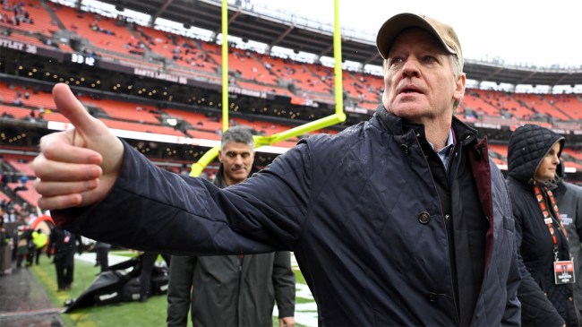NFL commissioner Roger Goodell waves to fans