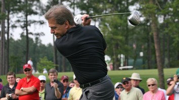 Nick Saban’s Daughter Posts Photo Of Father Golfing With Travis Scott: ‘Retirement Is Going TOO Well’
