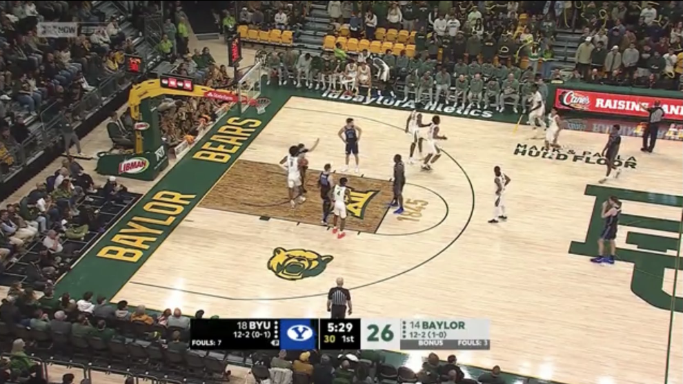 Baylor Basketball Camera Angle