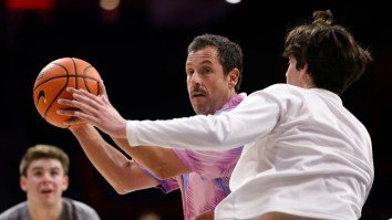 Adam Sandler Drops Saucy Dime While Hooping In Hawaiian Shirt Before Arizona Basketball Home Game