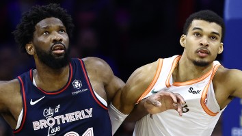 Joel Embiid Had A Hilariously Relatable Reaction To Seeing Victor Wembanyama In Person For The First Time