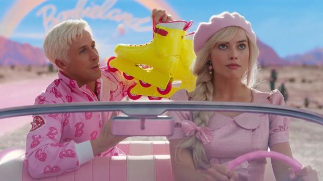 margot robbie and ryan gosling in barbie