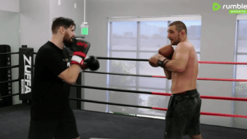 Power Slap Guy Spars Sean Strickland In Boxing, Gets Injured, And Removed From Competition