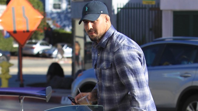 Brendan Schaub photographed while getting into his car.