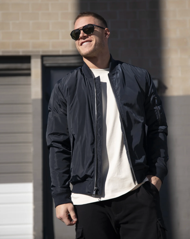 Flag & Anthem Cole Filled Bomber Jacket from Christian McCaffrey Hippie Cowboy Collection