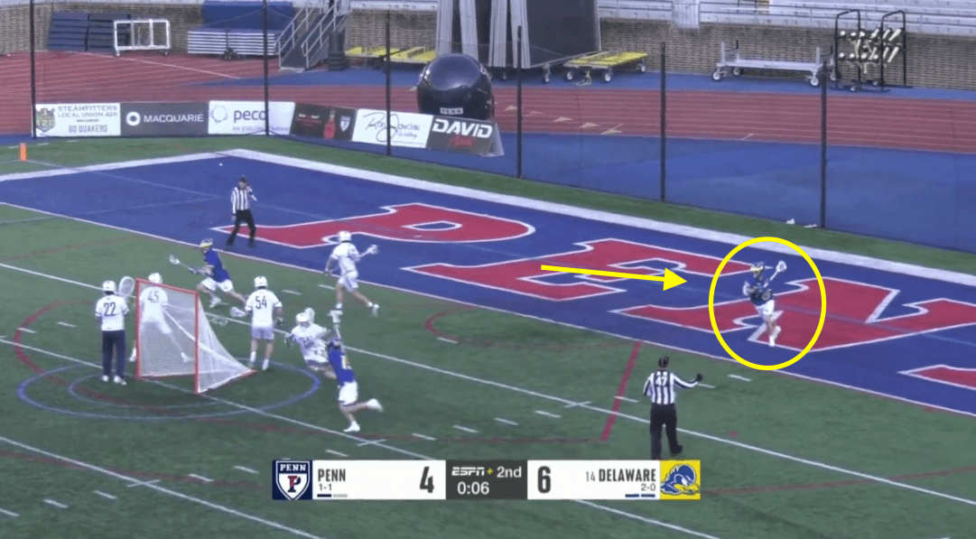 College Lacrosse Delaware Penn Two Balls