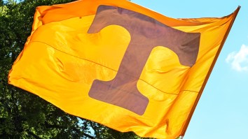 Tennessee Greets Plethora Of NCAA Lawyers With Massive Vol Flag Outside Courthouse