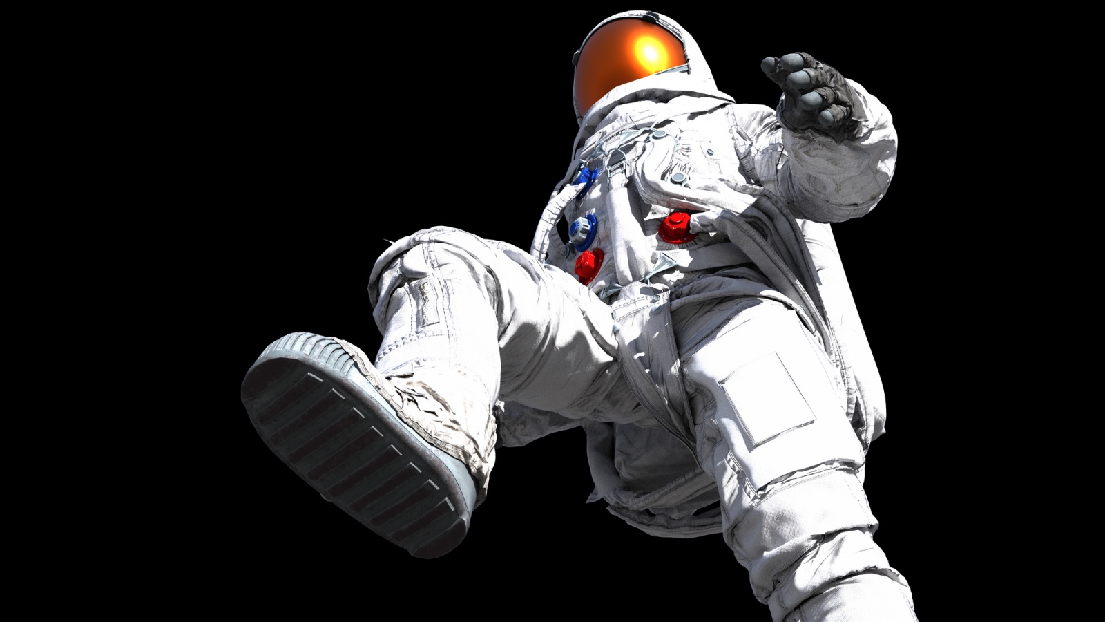 astronaut walking on the moon