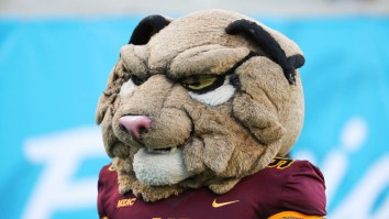 College Mascot Chucks Cheerleader’s Stolen Pom-Pom Onto Court During Hilarious Angry Protest