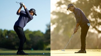 Charlie Woods Sets Himself Apart From His Dad During First PGA Attempt Despite Identical Mannerisms