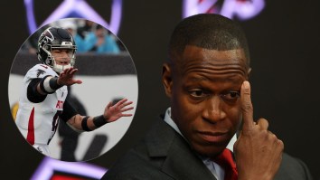 Desmond Ridder Catches Vicious Stray From New Falcons Coach Raheem Morris At NFL Combine