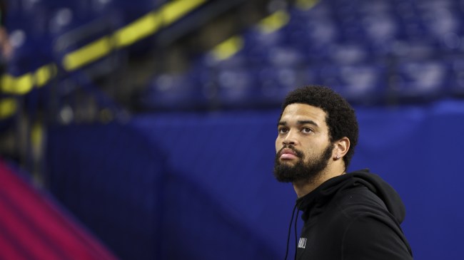 Caleb Williams at the NFL Combine.