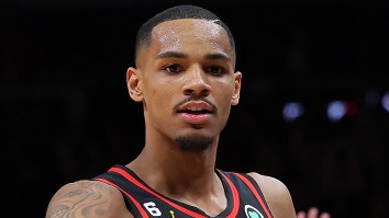 Hawks Fan Sinks $10K Half-Court Shot, Dejounte Murray Offers To Match After Seeing Ice-Cold Celebration
