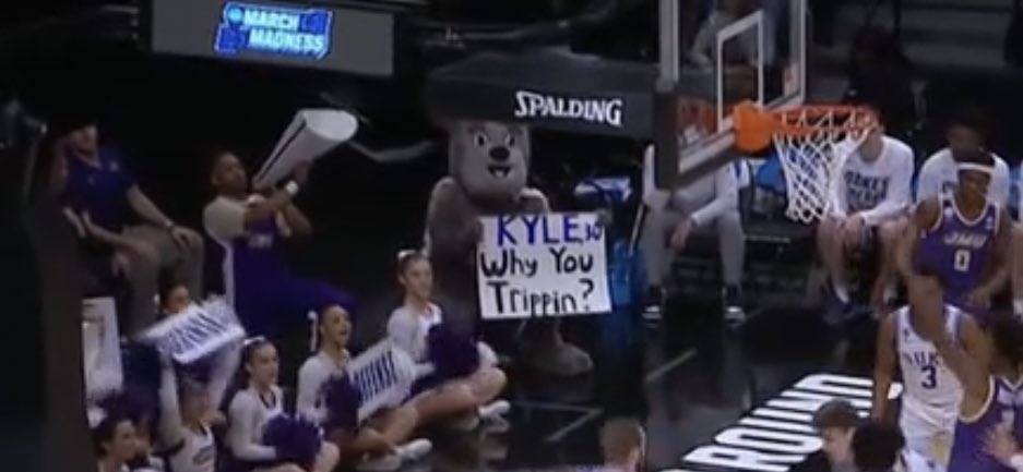 James Madison Mascot Kyle Filipowski