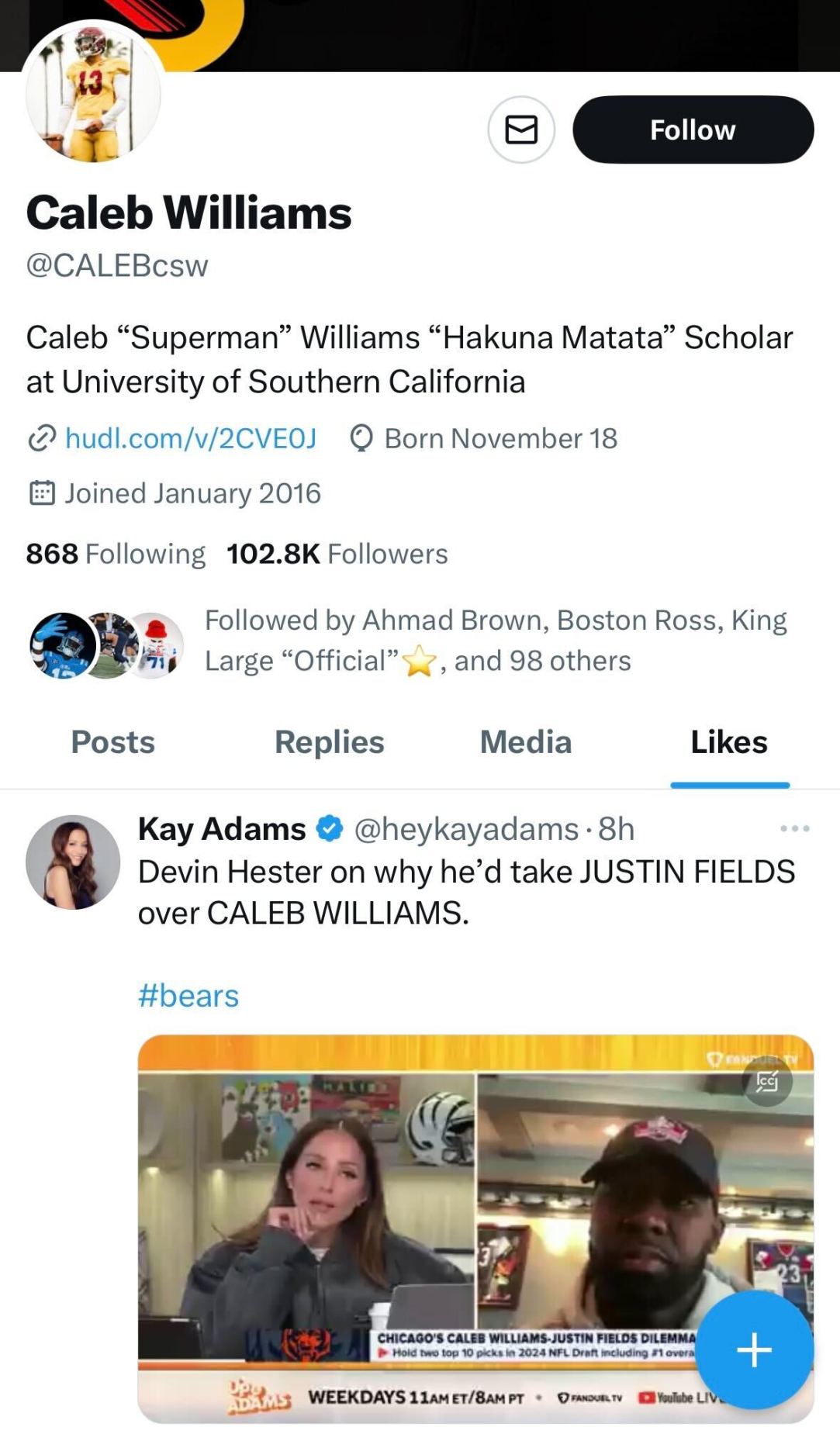Caleb Williams Chicago Bears Justin Fields