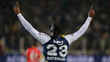 Soccer Star Michy Batshuayi Roundhouse Kicks Trabzonspor Fan Who Rushed Field To Attack Opponent