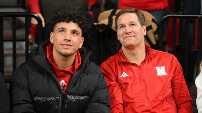 AD Trev Alberts at a Nebraska basketball game.