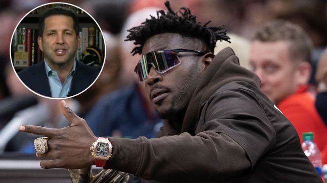 antonio brown at a basketball game