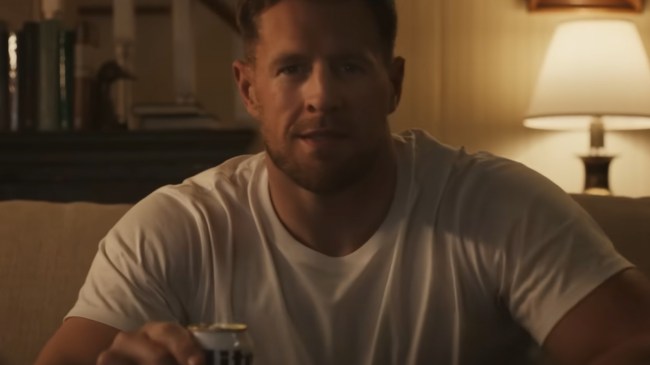 JJ Watt holding Miller Lite can