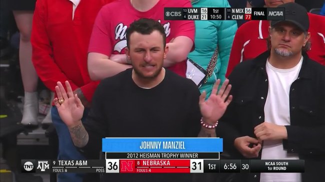 johnny manziel at the ncaa tournament