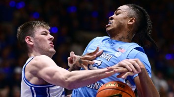 Duke 7-Footer Kyle Filipowski Does His Best Grayson Allen Impression With Dirty Trip And Flop