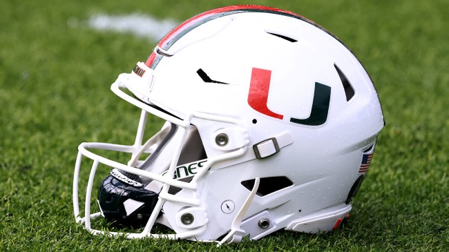 Miami Hurricanes football helmet