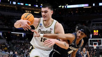 Zach Edey Continues To Get Away With Obvious Fouls While Referees Blow Whistle The Other Way