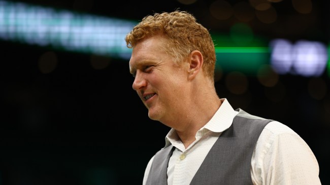 Brian Scalabrine on the floor during the NBA Playoffs.