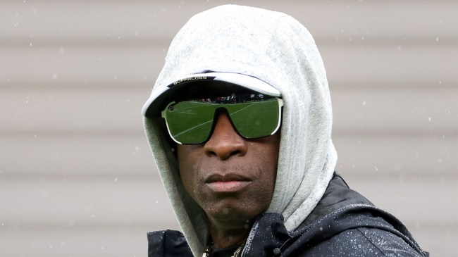 Head coach Deion Sanders of the Colorado Buffaloes