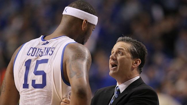 demarcus cousins speaking with john calipari