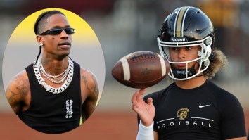 Travis Scott Helps Top QB Recruit Julian Lewis Reaffirm Commitment To USC With Fresh NIL Deal