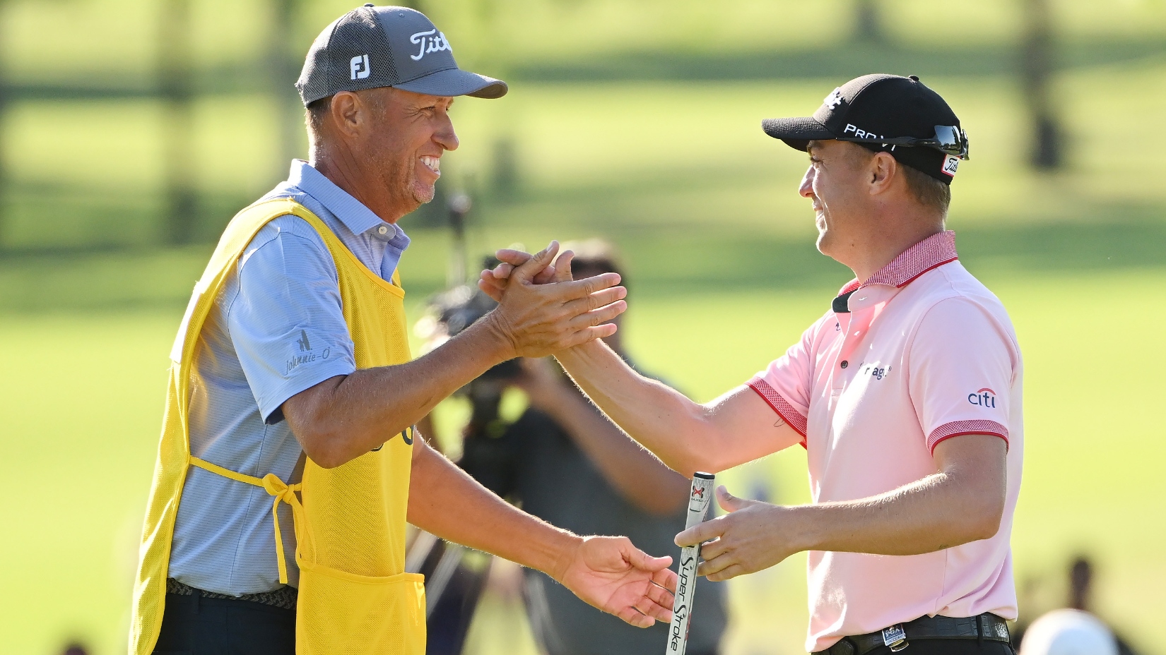 Justin Thomas and his former caddie Jim 'Bones' Mackay
